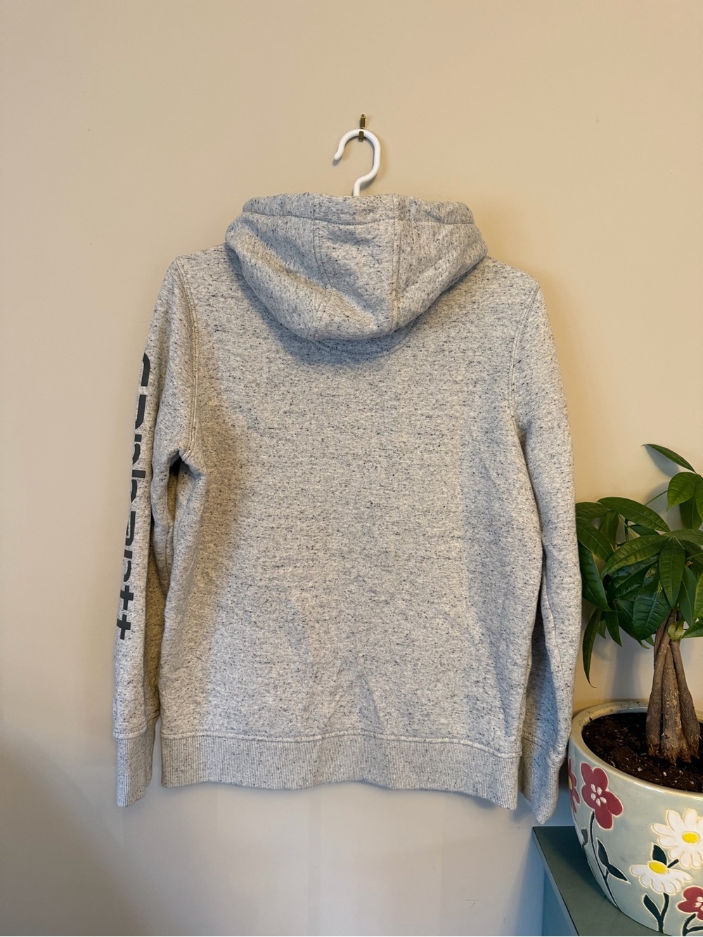 Carhartt Women’s Gray Hooded Sweatshirt - Logo Sleeve Pullover - Picture 3 of 3
